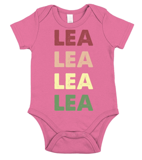 Lea Shirt - Funny Vintage Personalized Lea Short Sleeve Baby One-Piece