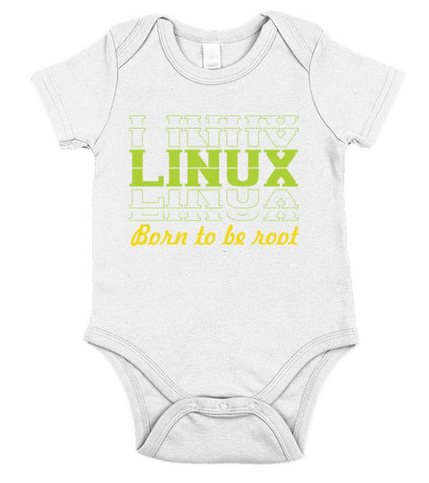 Linux Retro Vintage Born to be Root for nerds Short Sleeve Baby One-Piece