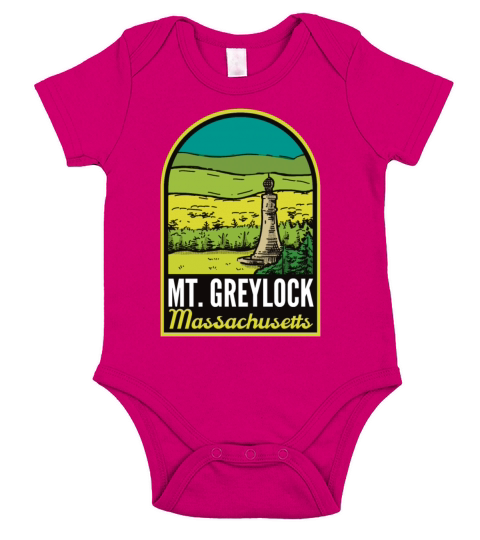 Mount Greylock Massachusetts Vintage Short Sleeve Baby One-Piece