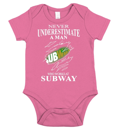 Never underestimate a man who works at subway Short Sleeve Baby One-Piece