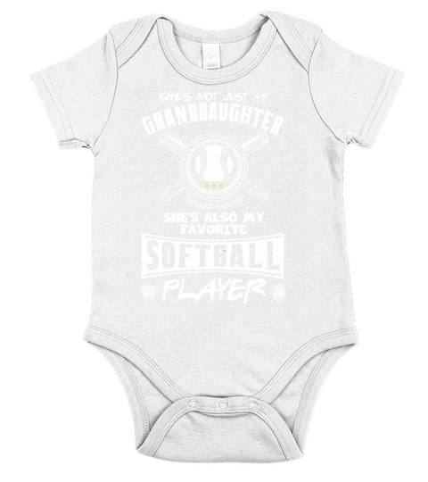 Not Just My Granddaughter Shes Also Softball Play Short Sleeve Baby One-Piece