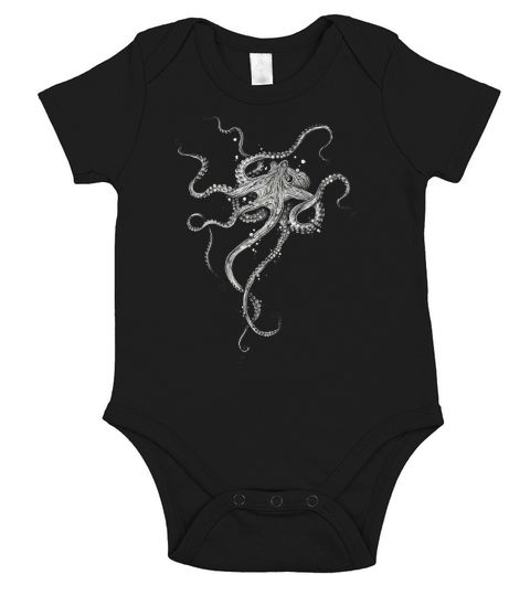 Octopus funny shirts Short Sleeve Baby One-Piece