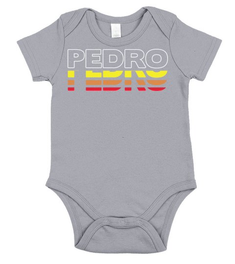 Pedro First Name Funny Vintage Sunset Pedro Short Sleeve Baby One-Piece