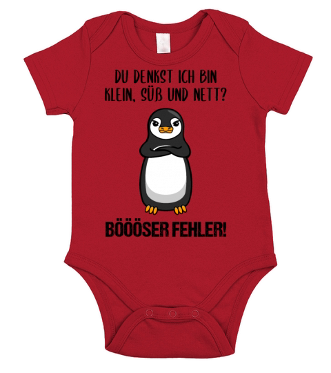 Penguin Small Sweet Nice Funny Quote Gift Short Sleeve Baby One-Piece