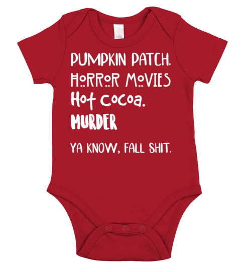 Pimpkin Patch Horror Movies Hot Cocoa Murder Ya Short Sleeve Baby One-Piece
