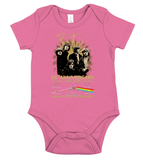 Pink Floyd 55th anniversary signature thank you for the memories shirt Short Sleeve Baby One-Piece