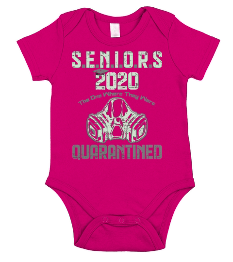 Quarantined Class of 2020 Graduation Seniors Matching Design Short Sleeve Baby One-Piece