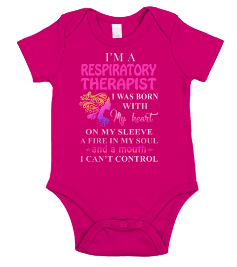 RESPIRATORY THERAPIST Cant Control Short Sleeve Baby One-Piece