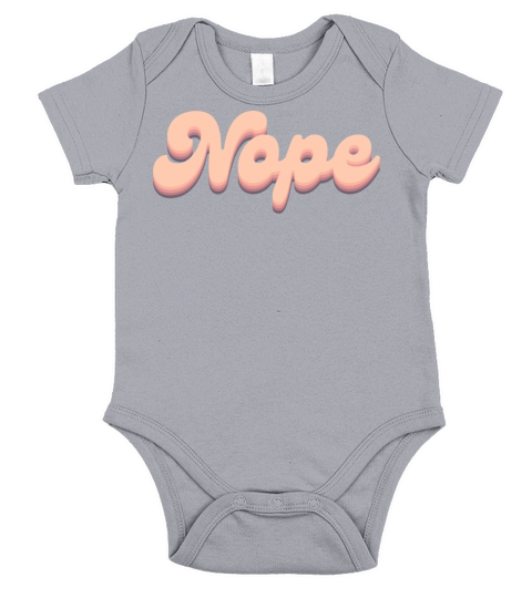 Retro Nope Aesthetic Short Sleeve Baby One-Piece