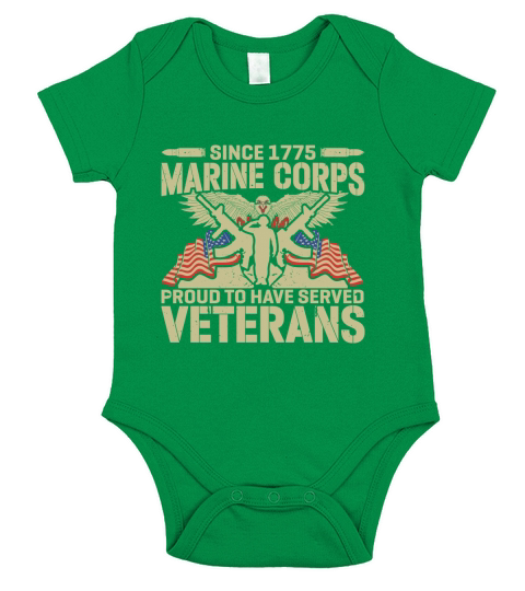 Since 1775 Marine Corps Proud To Have Served Veterans Short Sleeve Baby One-Piece