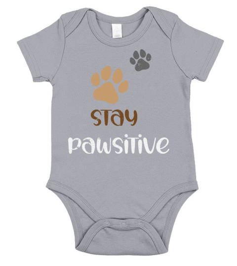 stay pawsitive vintage Short Sleeve Baby One-Piece