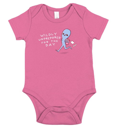 Strange Planet Wildly Unprepared For The Day shirt Short Sleeve Baby One-Piece