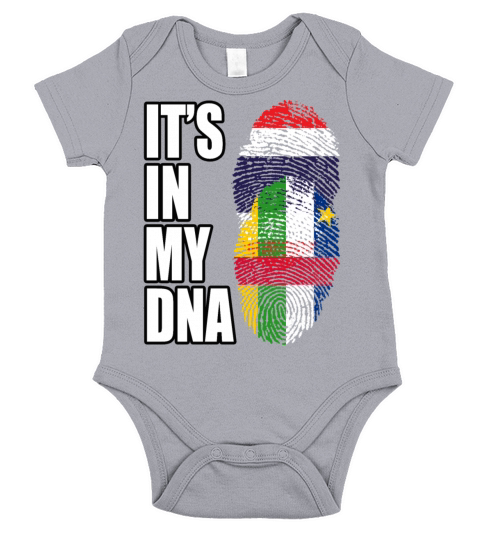 Thai And Central African Vintage Heritage DNA Flag Short Sleeve Baby One-Piece