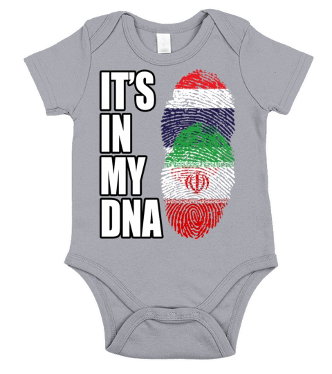 Thai And Iranian Vintage Heritage DNA Flag Short Sleeve Baby One-Piece