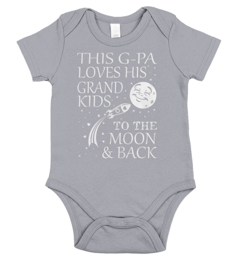 This GPA loves his grandkids to moon and back Short Sleeve Baby One-Piece