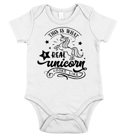 This Is What Real Unicorns Look Like Black Save Short Sleeve Baby One-Piece