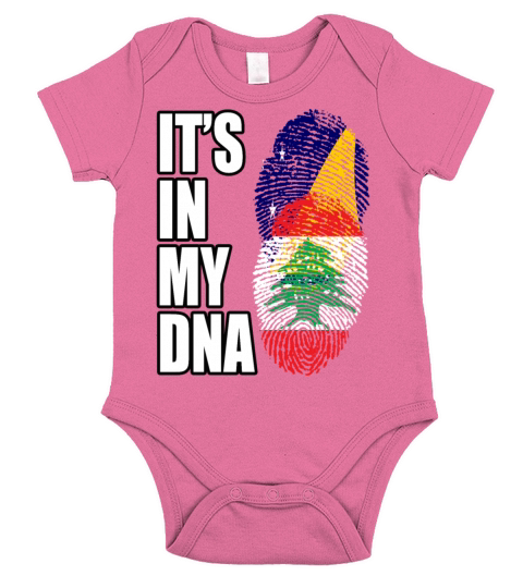 Tokelauan And Lebanese Mix Heritage DNA Flag Short Sleeve Baby One-Piece