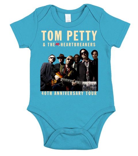 TOM PETTY &amp;amp; THE HEARTBREAKERS-40TH ANNIVERSARY TOUR shirt Short Sleeve Baby One-Piece