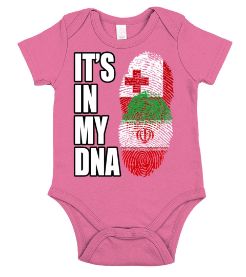 Tongan And Iranian Mix Heritage DNA Flag Short Sleeve Baby One-Piece
