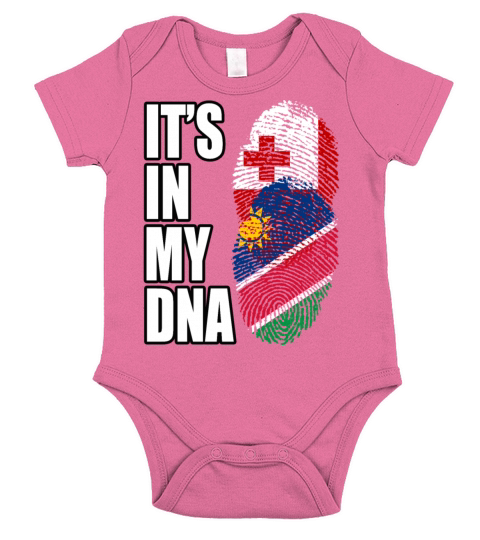 Tongan And Namibian Mix Heritage DNA Flag Short Sleeve Baby One-Piece