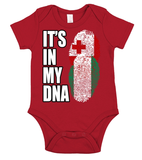 Tongan And Nigerian Mix Heritage DNA Flag Short Sleeve Baby One-Piece