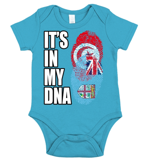 Tunisian And Fijian Mix Heritage DNA Flag Short Sleeve Baby One-Piece