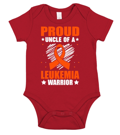 Uncle Leukemia Cancer Awareness Warrior Support Or Short Sleeve Baby One-Piece