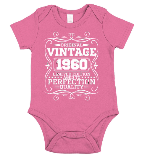 Vintage 1960 Original Limited Edition Short Sleeve Baby One-Piece