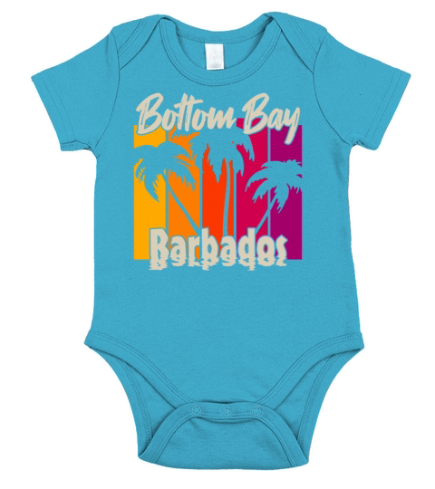 Vintage Bottom Bay Barbados Sunset Short Sleeve Baby One-Piece