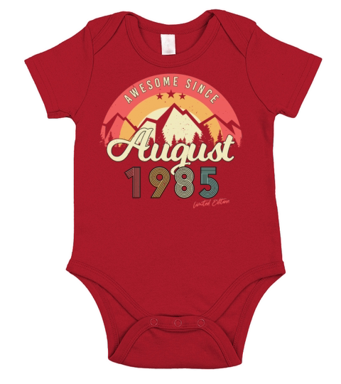 Year Of Construction In August 1985 Short Sleeve Baby One-Piece