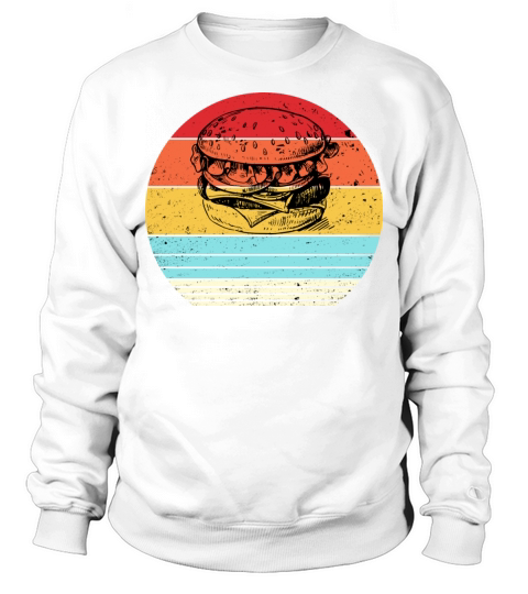 Burger Shirt Retro Vintage Cheeseburger Sweatshirt Unisex