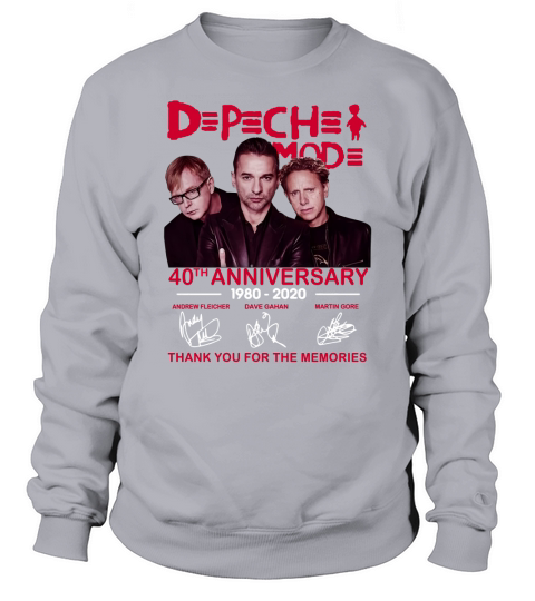 Depeche Mode 40th anniversary 1980 2020 signatures thank you for the memories shirt Sweatshirt Unisex