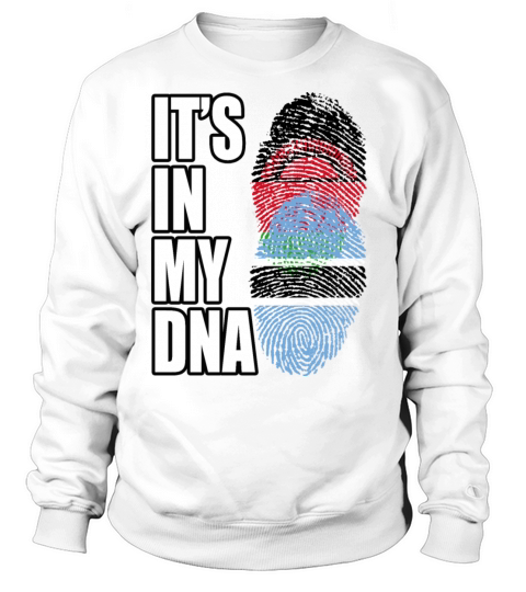 Malawian And Botswanan Mix Heritage DNA Flag Sweatshirt Unisex