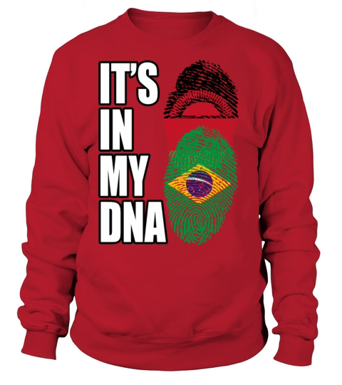 Malawian And Brazilian Mix Heritage DNA Flag Sweatshirt Unisex