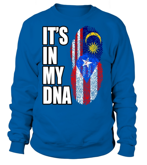 Malaysian And Puerto Rican Mix Heritage DNA Flag Sweatshirt Unisex