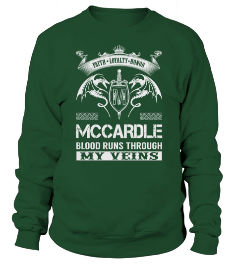 MCCARDLE Blood Runs Through My Veins Name Shirts Sweatshirt Unisex
