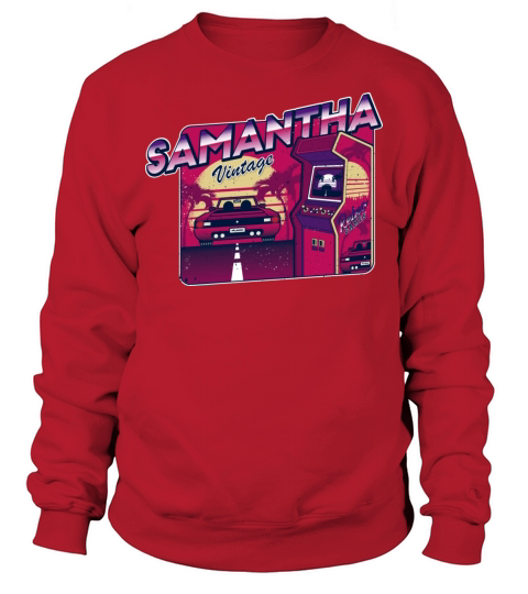 Samantha Funny Personalized Vintage Gamer 80s 90s Sweatshirt Unisex