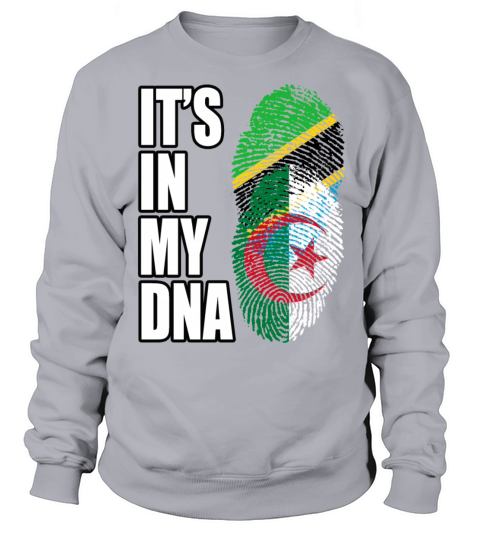 Tanzanian And Algerian Vintage Heritage DNA Flag Sweatshirt Unisex
