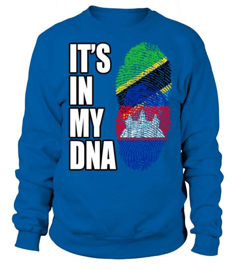 Tanzanian And Cambodian Vintage Heritage DNA Flag Sweatshirt Unisex