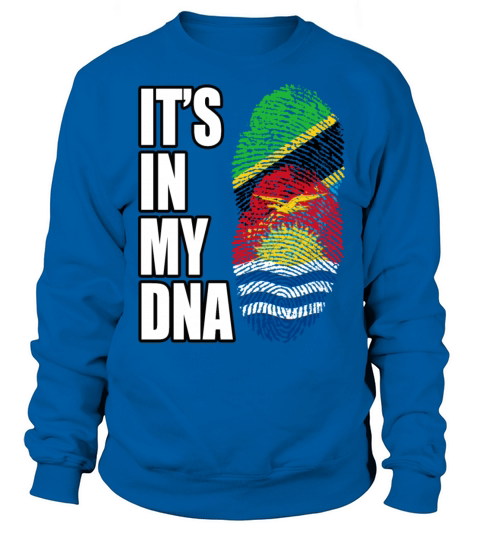 Tanzanian And Kiribati Vintage Heritage DNA Flag Sweatshirt Unisex