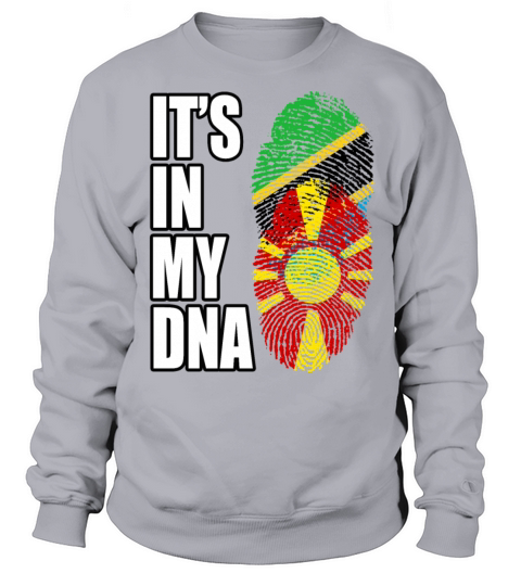 Tanzanian And Macedonian Vintage Heritage DNA Flag Sweatshirt Unisex