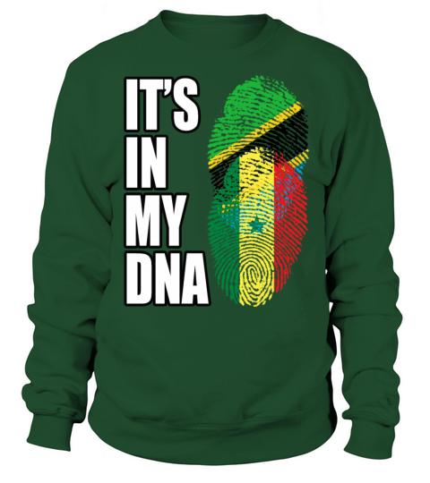 Tanzanian And Senegalese Vintage Heritage DNA Flag Sweatshirt Unisex