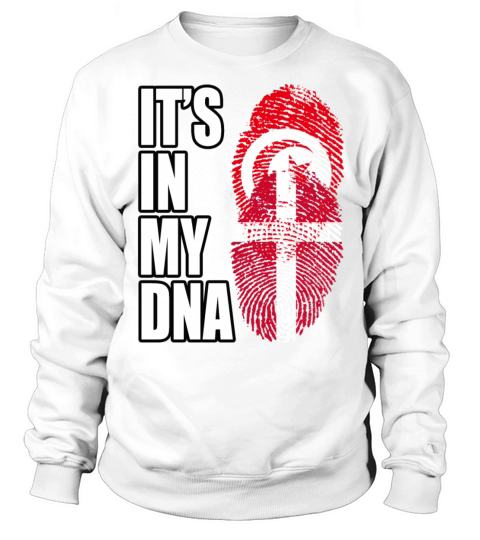 Tunisian And Danish Mix Heritage DNA Flag Sweatshirt Unisex