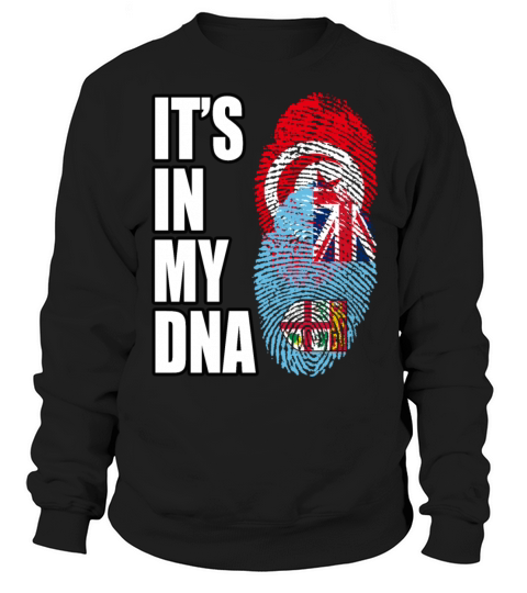 Tunisian And Fijian Mix Heritage DNA Flag Sweatshirt Unisex
