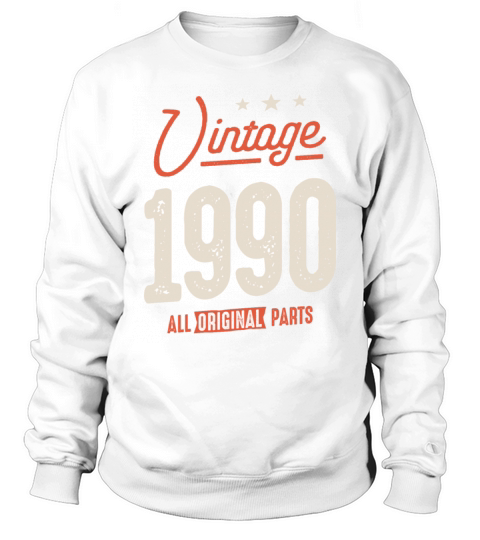 Vintage Born in 1990 - 32nd Birthday Retro Sweatshirt Unisex