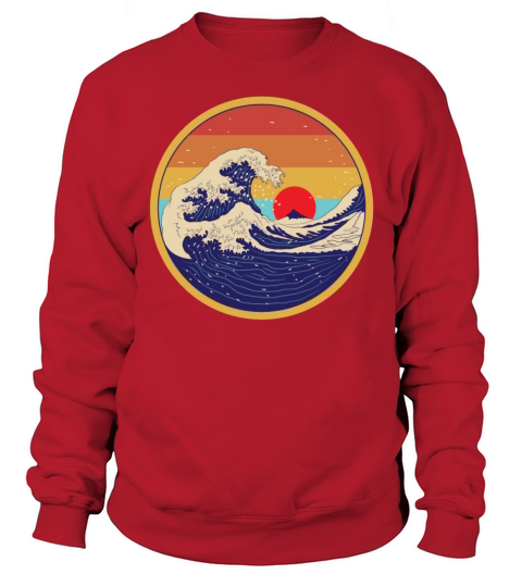 vintage kanagawa waves Sweatshirt Unisex