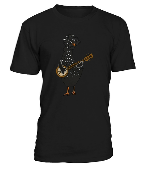 Funny Cute Polish Chicken Playing Banjo Shirt T-Shirt Unisex