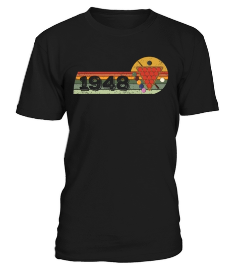 Snooker Snooker-game Vintage born 1948 Birthday T-Shirt Unisex