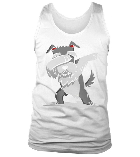 138508 SCHNAUZER CUTE DABBING TSHIRT FUNNY DAB DANCE GIFT SHIRT_BLACK Tank Top Unisex