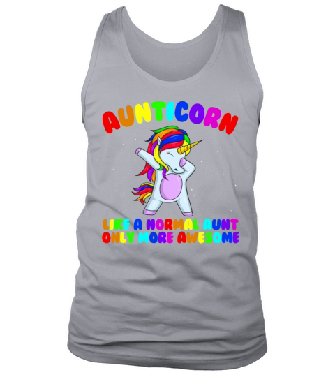 Aunticorn Like Aunt Only Awesome Dabbing Aunticorn Tank Top Unisex